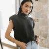 Clothing böhme | Kippa Shoulder Pad Sweater In Charcoal