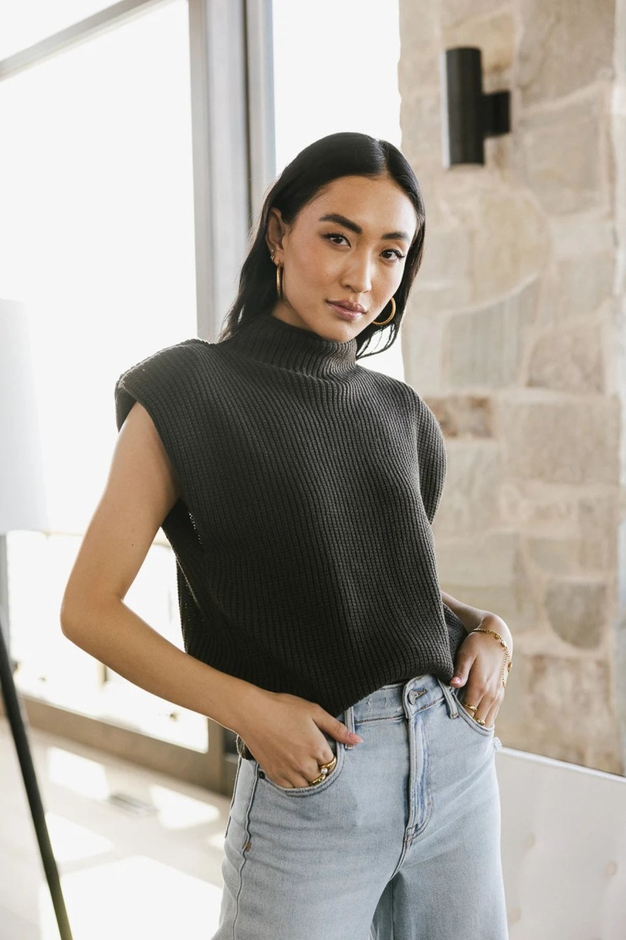 Clothing böhme | Kippa Shoulder Pad Sweater In Charcoal