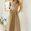 Clothing böhme | Leah Maxi Dress In Khaki