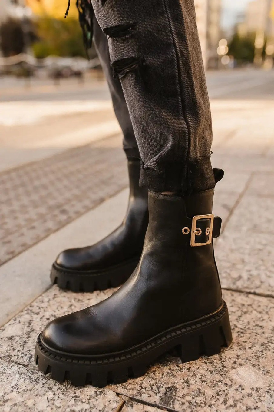 Accessories böhme | Steve Madden Sameera Leather Boots Black