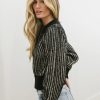 Clothing böhme | Quinn Striped Knit Sweater Black