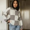 Clothing böhme | Mckenna Checkered Sweater In Grey