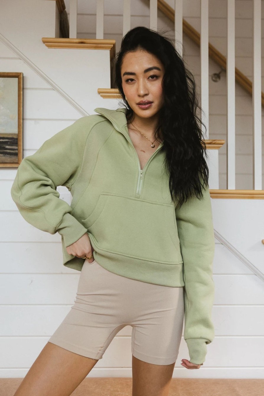 Clothing böhme | Alyssa Half Zip In Sage