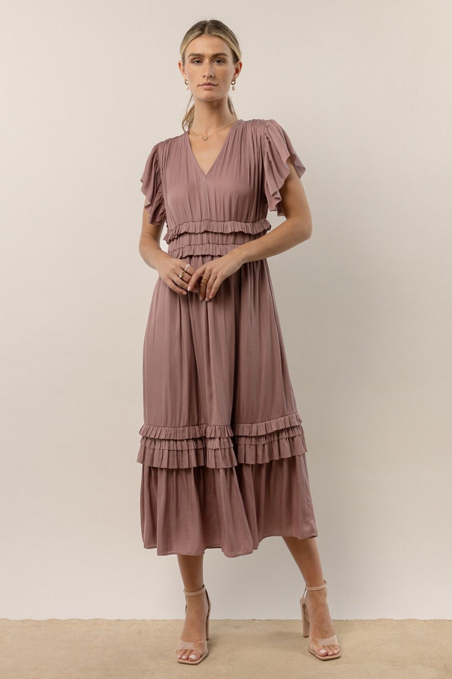 Clothing böhme | Willa Ruffle Dress In Lavender