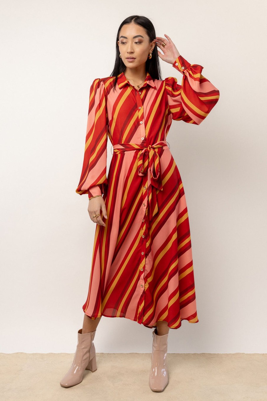 Clothing böhme | Robin Button Up Midi Dress Multi