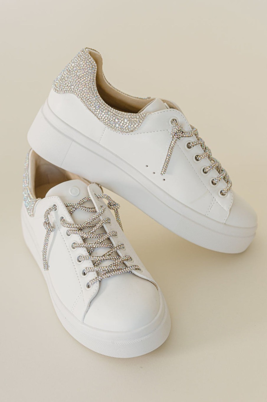 Accessories böhme | Evalia Rhinestone Sneakers In White