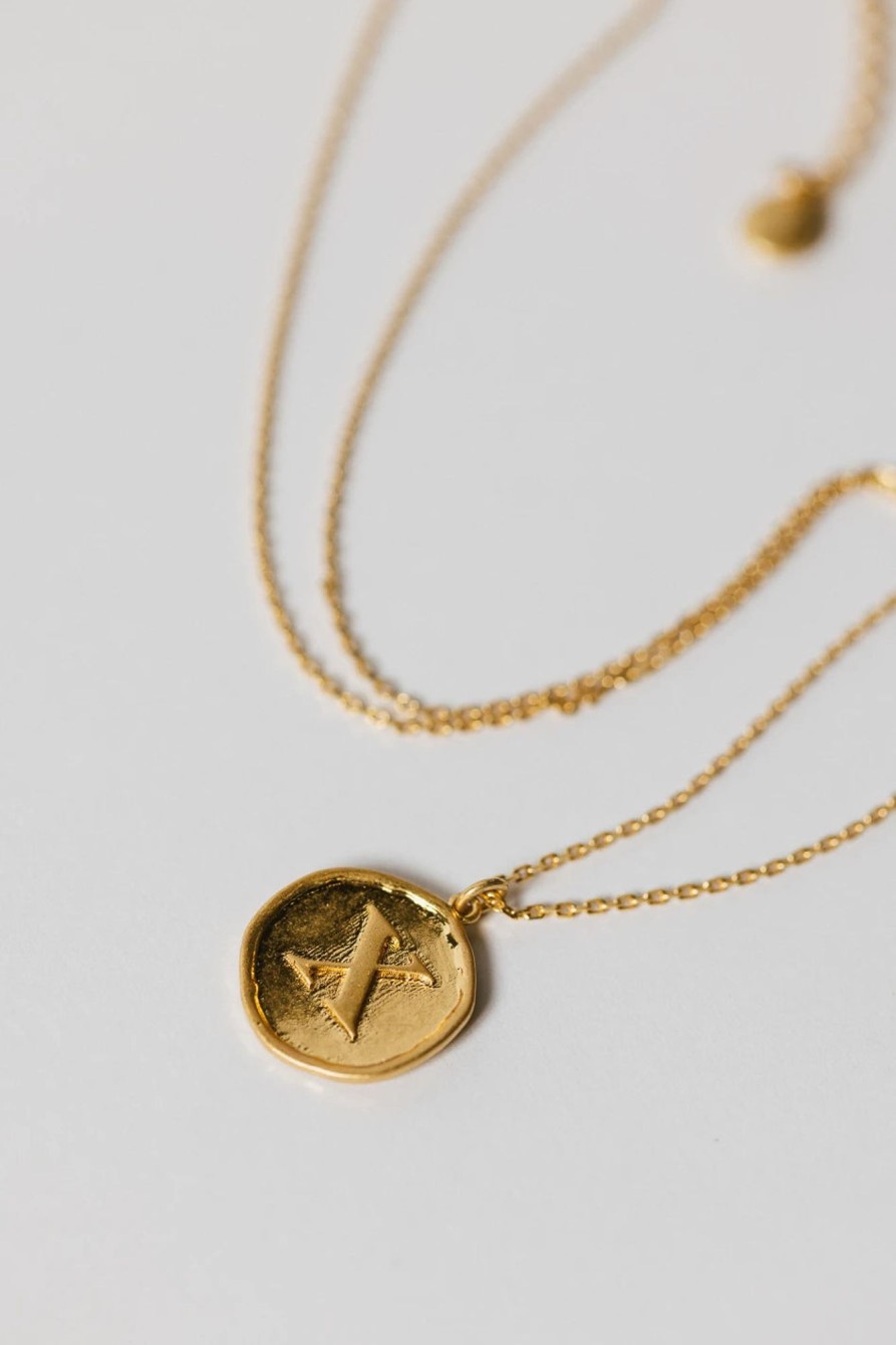 Accessories böhme | Stamped Initial Necklace Gold