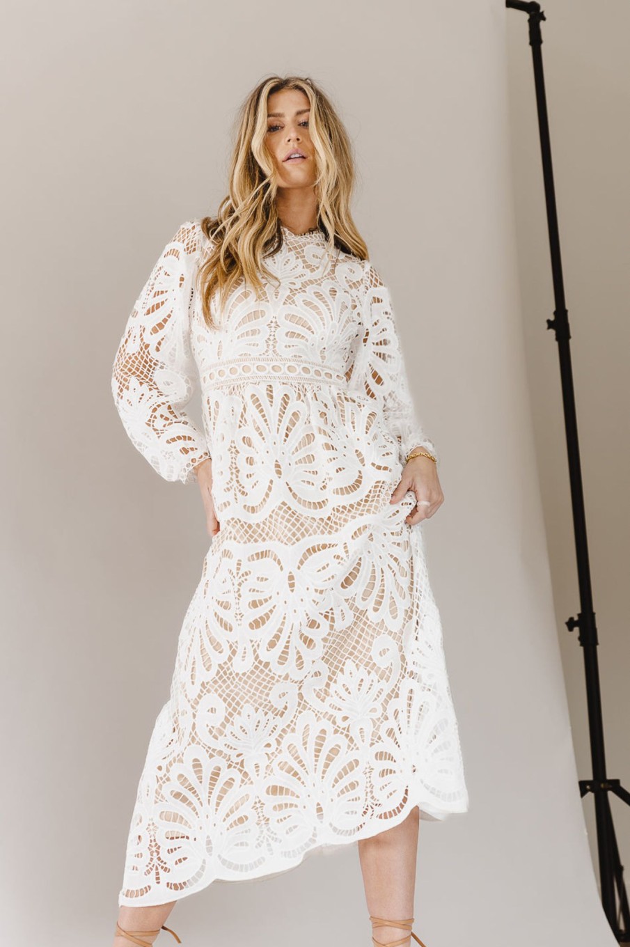 Clothing böhme | Geraldene Lace Dress In White Ivory