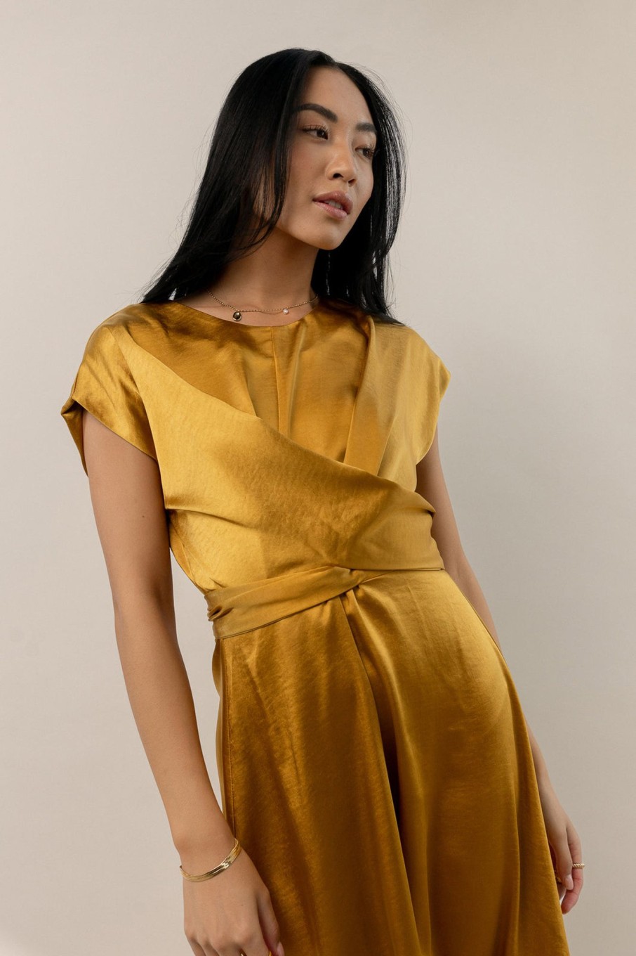 Clothing böhme | Rosalind Midi Dress In Mustard