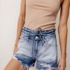 Clothing böhme | Kancan Distressed Denim Shorts Medium Wash