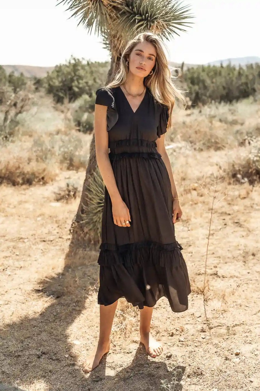 Clothing böhme | Willa Ruffle Dress In Black