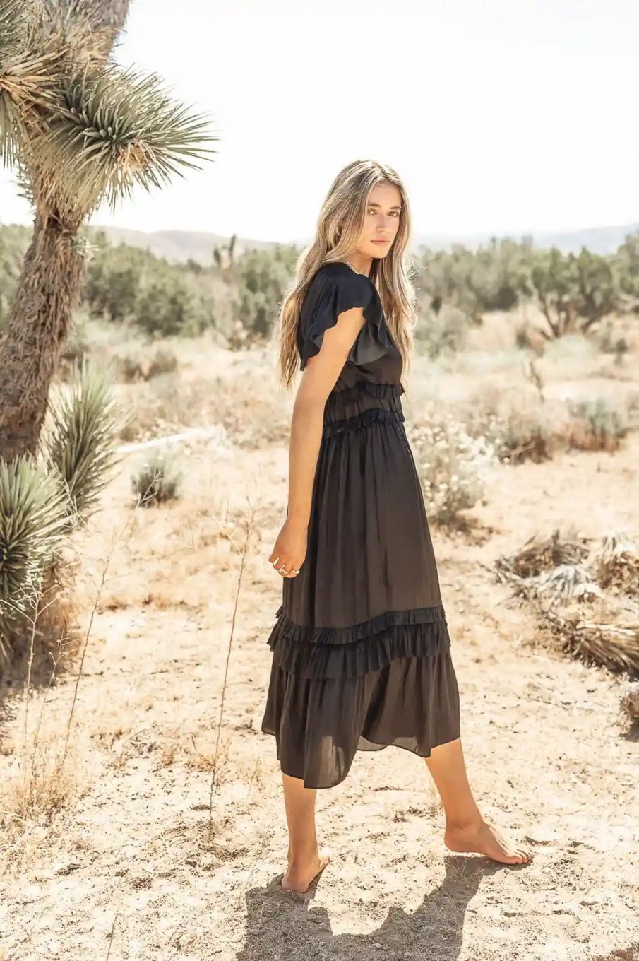 Clothing böhme | Willa Ruffle Dress In Black