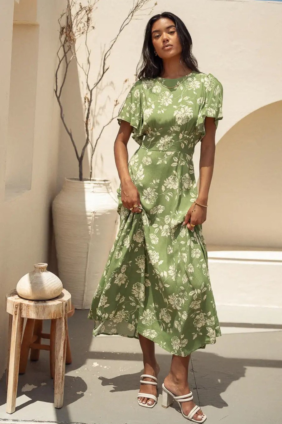 Clothing böhme | Rebel Floral Dress Green