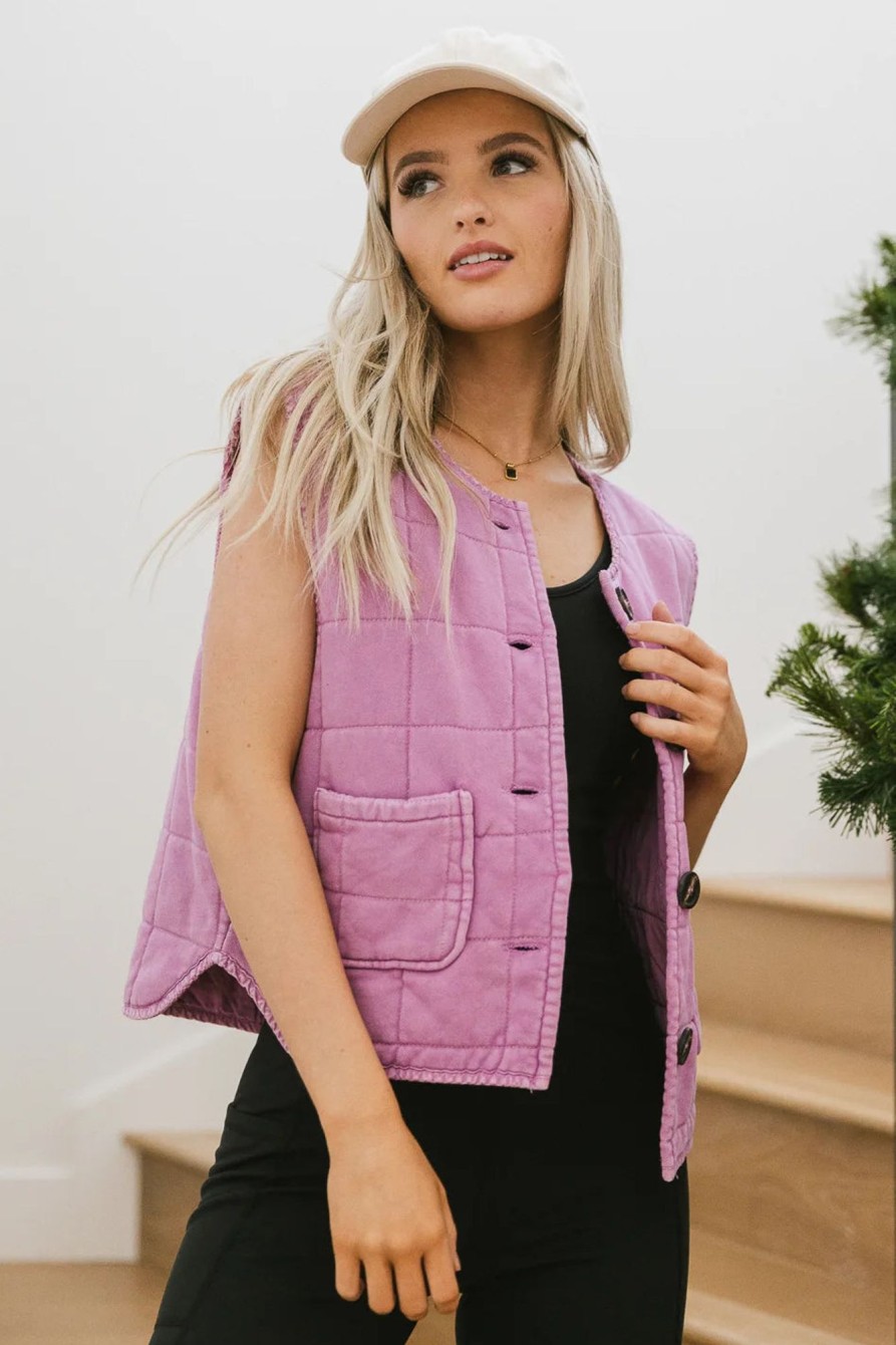 Clothing böhme | Gabby Quilted Vest In Orchid