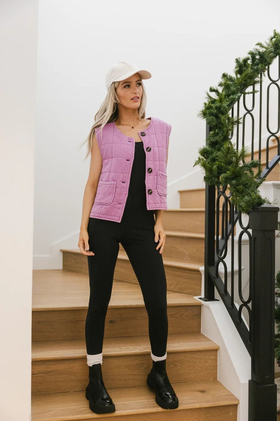 Clothing böhme | Gabby Quilted Vest In Orchid