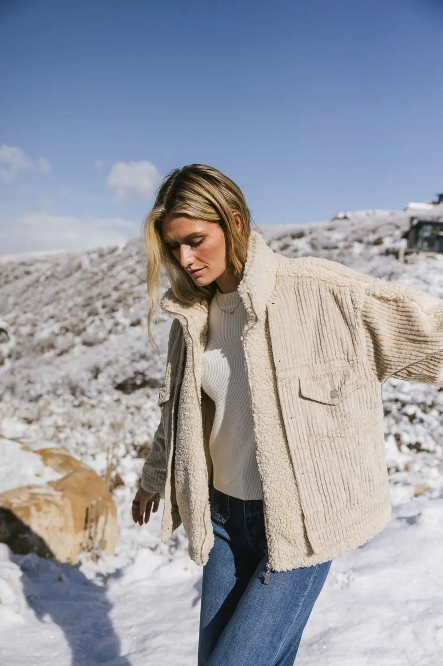 Clothing böhme | Blanknyc Corduroy Sherpa Jacket Cream