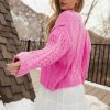 Clothing böhme | Noor Braided Cable Knit Sweater Pink