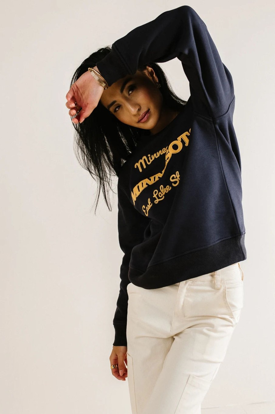 Clothing böhme | Minnesota Embroidered Sweatshirt Navy