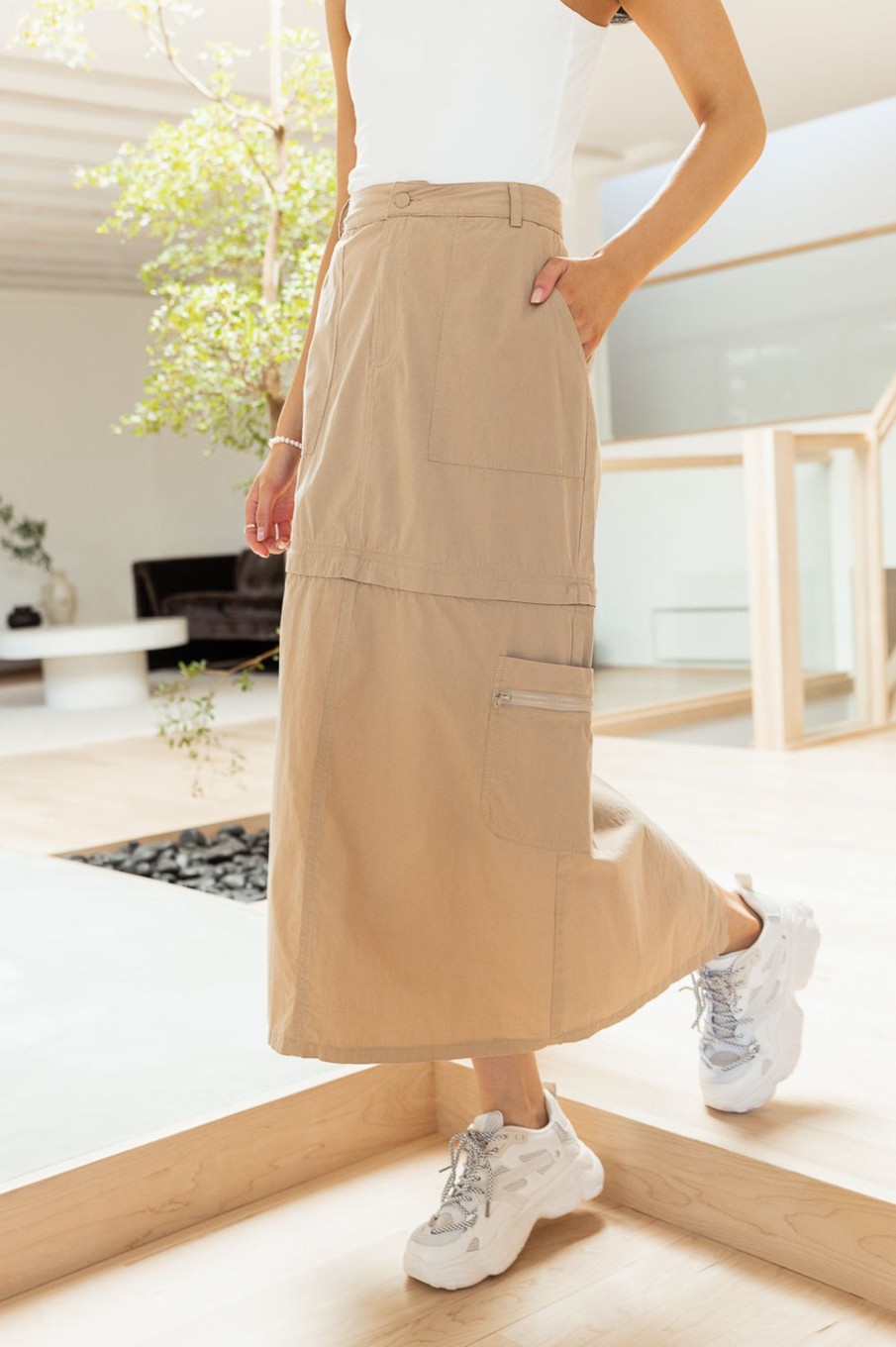 Clothing böhme | Cassie Convertible Skirt Tan