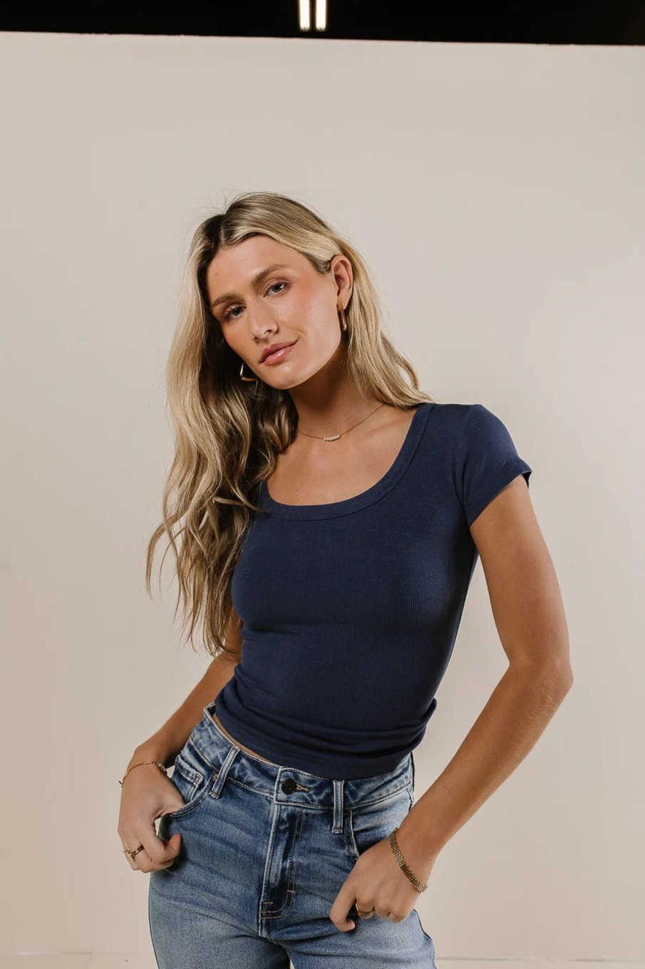 Clothing böhme | Freya Ribbed Top In Navy