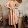 Clothing böhme | Smocked Tiered Midi Dress In Pink