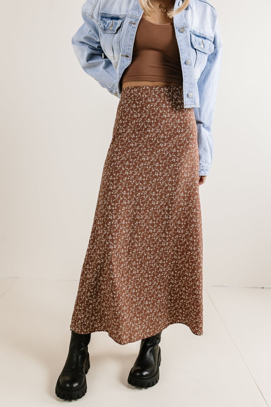 Clothing böhme | Evelyn Floral Skirt Mauve