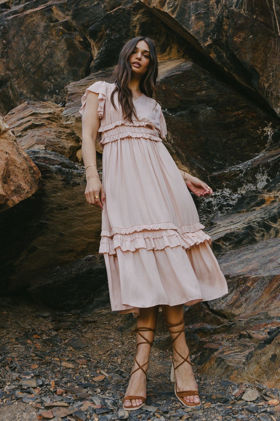 Clothing böhme | Willa Ruffle Dress In Rose