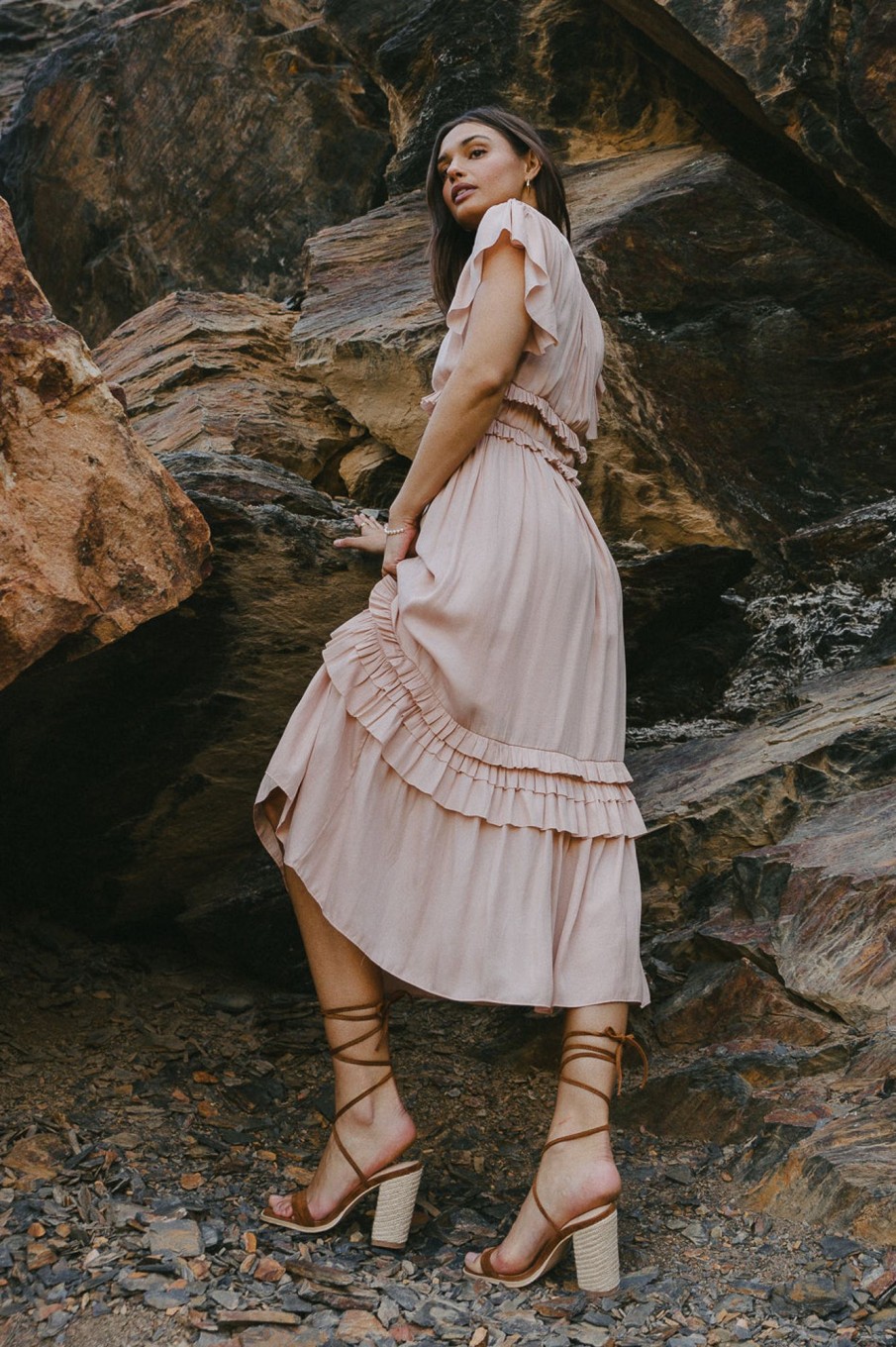 Clothing böhme | Willa Ruffle Dress In Rose