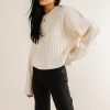 Clothing böhme | Daniela Ribbed Sweater In Cream