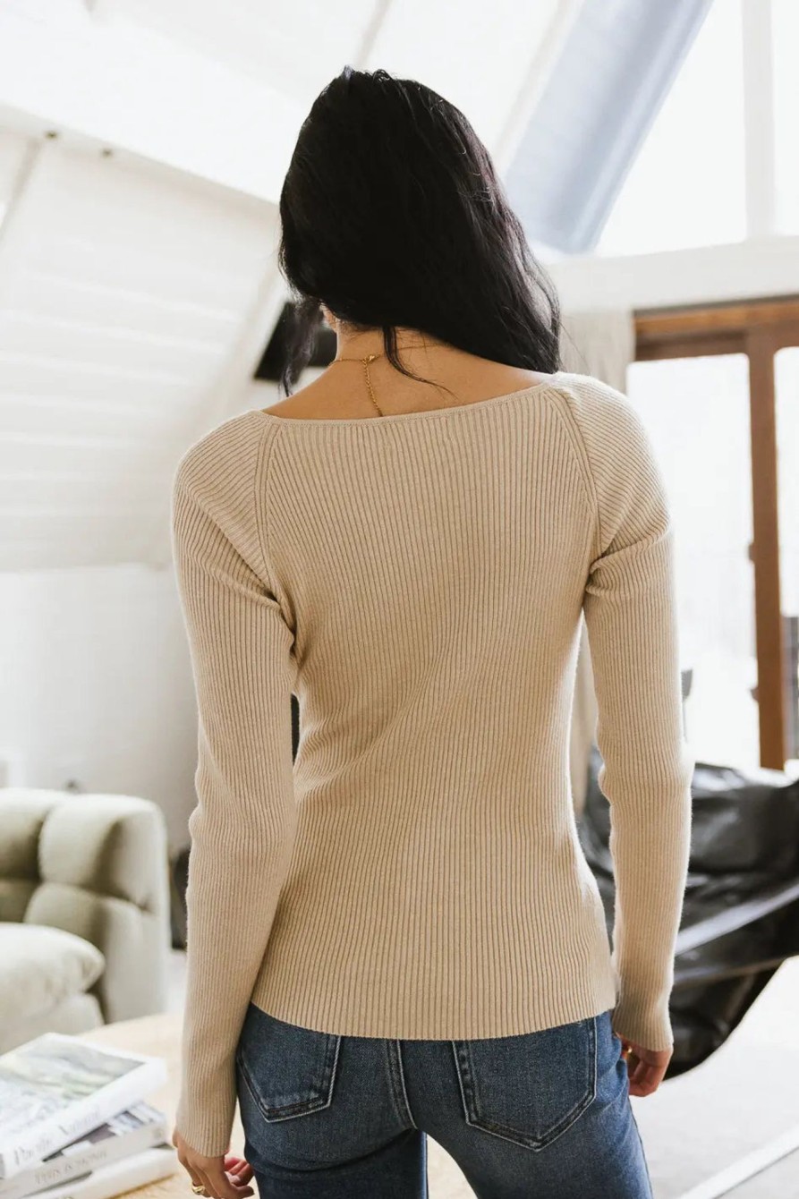 Clothing böhme | Nyla Ribbed Sweater In Oatmeal