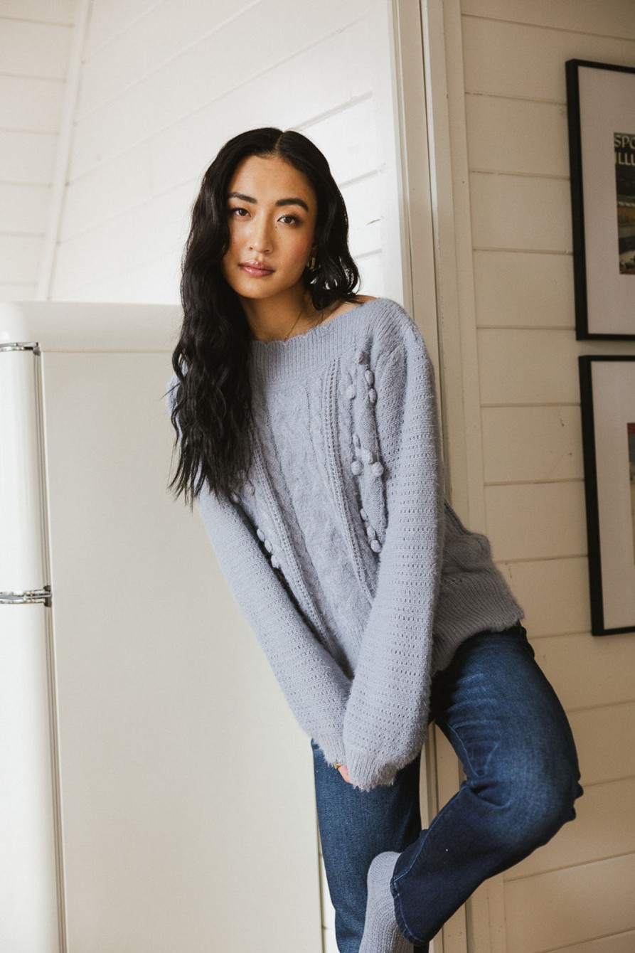 Clothing böhme | Dakota Cable Knit Sweater In Blue