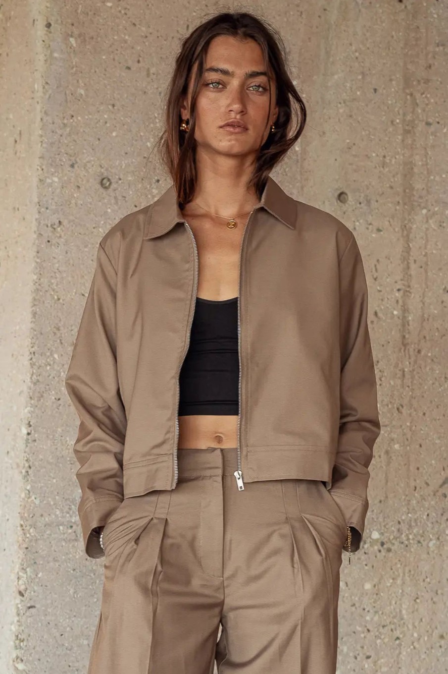 Clothing böhme | Marissa Collared Jacket Mocha