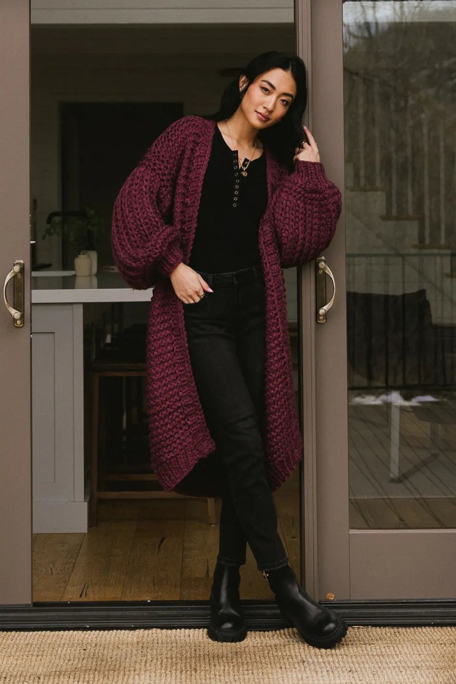 Clothing böhme | Marlee Long Cardigan In Purple