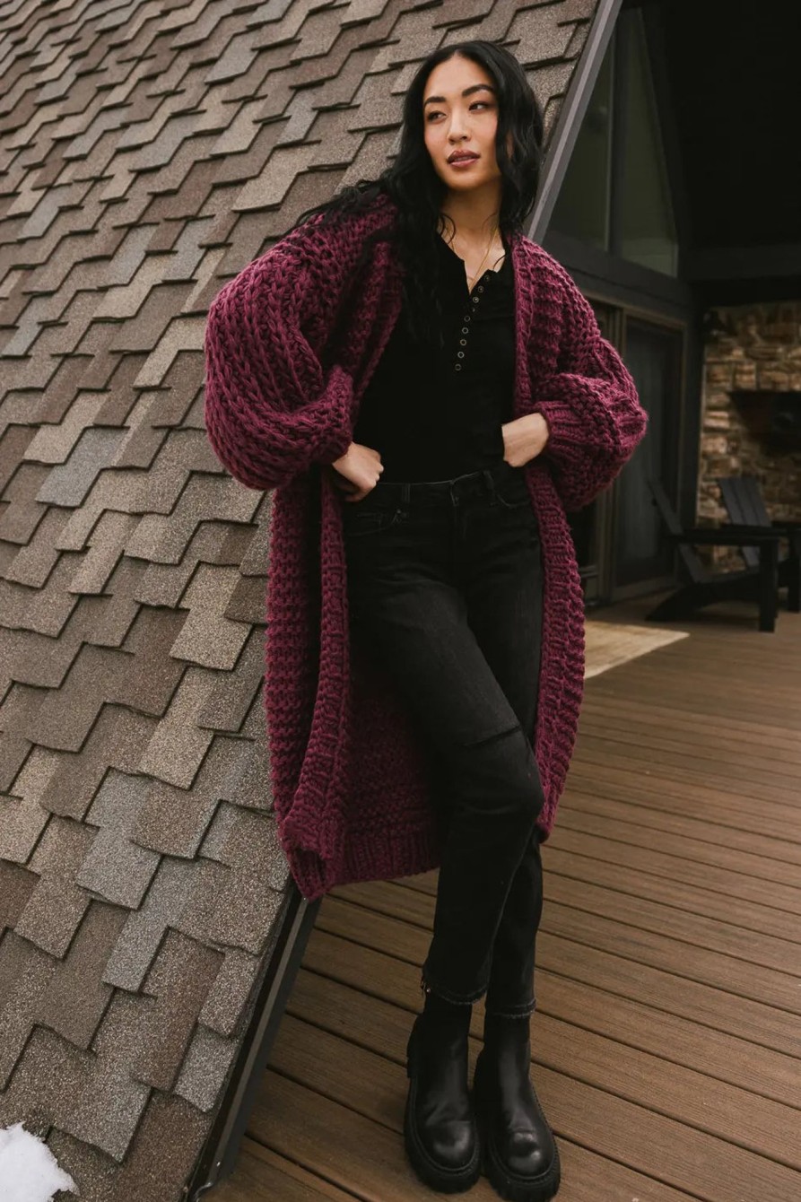 Clothing böhme | Marlee Long Cardigan In Purple