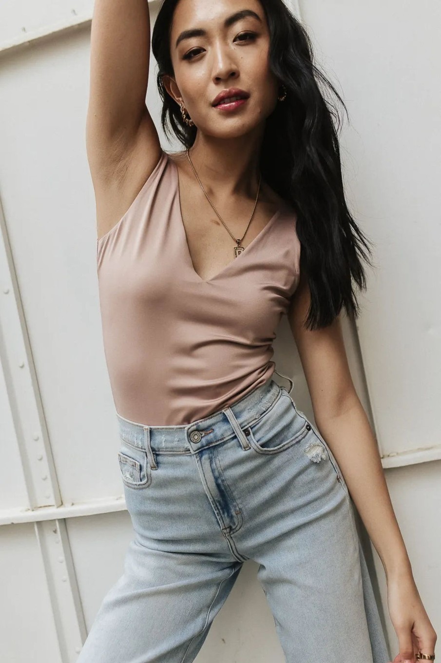 Clothing böhme | Dylan V-Neck Bodysuit In Mauve