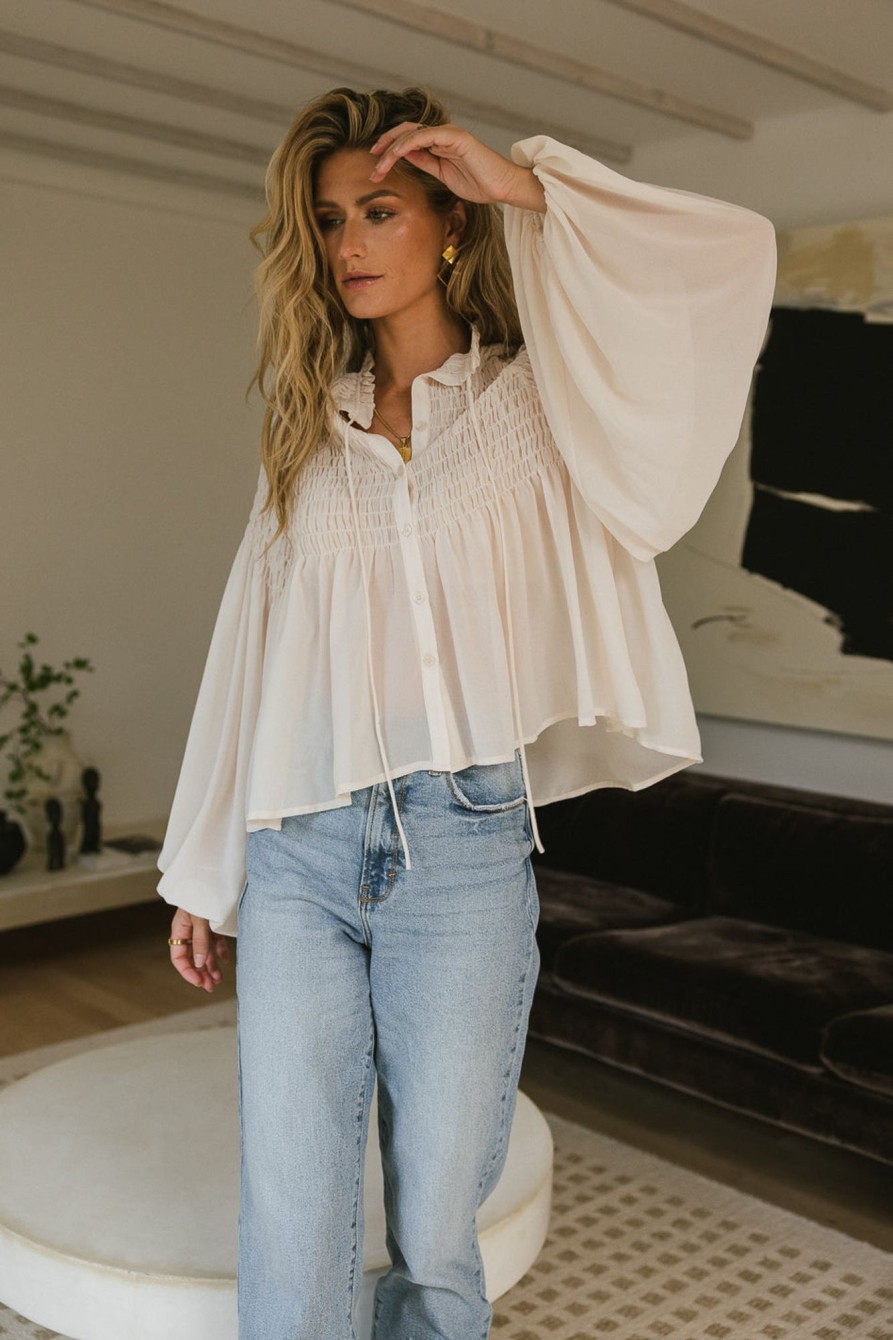 Clothing böhme | Anita Sheer Blouse In Cream