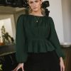 Clothing böhme | Charlee Pleated Blouse In Green