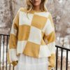 Clothing böhme | Mckenna Checkered Sweater In Mustard