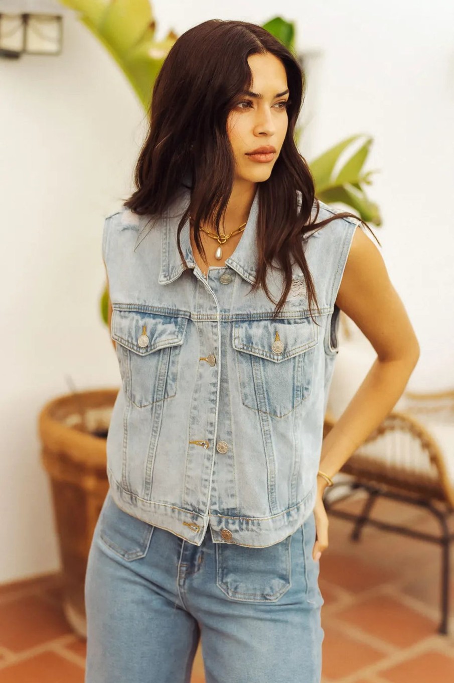 Clothing böhme | Carter Denim Vest Light Wash